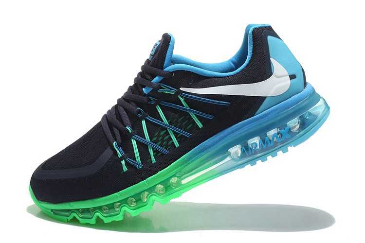 Nike Air Max 2015 foot locker outlet basket noir bleu vert pas cher